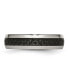 ფოტო #2 პროდუქტის Stainless Steel Polished Black Carbon Fiber Inlay 6mm Band Ring