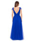 Фото #2 товара Women's V-Neck Sleeveless Chiffon Gown