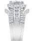 ფოტო #4 პროდუქტის Diamond 3-Pc. Halo Cluster Bridal Set (2-3/4 ct. t.w.) in 14k White Gold