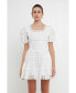 Фото #2 товара Women's Multi Lace Linen Mini Dress