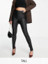 Фото #1 товара Vero Moda Tall coated skinny jeans in black