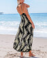 Women's GEO Halter Neck Maxi Beach Dress