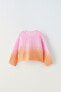 Open-knit dip-dye sweater