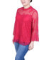 Фото #3 товара Women's 3/4 Sleeve Lace Blouse