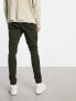 Jack & Jones Intelligence – 5-Taschen-Karottenhose in Khaki mit engem Schnitt