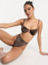 Фото #5 товара South Beach mix & match high waist bikini bottom in brown metallic