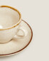 Фото #5 товара Porcelain teacup with antique finish rim