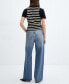 ფოტო #2 პროდუქტის Women's Loose Mid-Rise Wide leg Jeans
