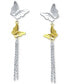 ფოტო #6 პროდუქტის Double Butterfly Chain Drop Earrings, Created for Macy's