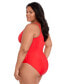 Фото #3 товара Plus Size Asymmetric One-Piece Swimsuit