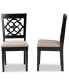 Renaud Modern and Contemporary Fabric Upholstered 2 Piece Dining Chair Set Set