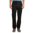 Фото #1 товара George Flat Front Wrinkle Resistant Pants Men's 38x30 Black Cotton Pull-On Solid