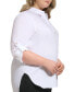 Фото #4 товара Plus Size Non Iron Button-Front Shirt