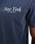 Calvin Klein Jeans new york print t-shirt in navy