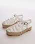 Topshop Chilli fisherman style espadrille in white Белый, 38 - фото #3