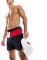 Tommy Hilfiger core flag medium drawstring swim short in navy Синий, L - Chest 103-108 cm - фото #1