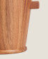 Wooden ice bucket with handles