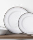 Silver Colonnade 4 Piece Dinner Plate Set, Service for 4