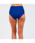 Фото #3 товара Women's Plus Size Color Block High-Waisted Bikini Bottom