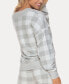 ფოტო #2 პროდუქტის Women's Aurora Plaid V-Neck Sweatshirt