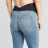 Фото #4 товара Over Belly Cropped Distressed Straight Maternity Jeans - Isabel Maternity by