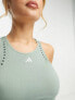 adidas Training seamless low support bra in green