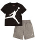 ფოტო #1 პროდუქტის Toddler Boys Jumbo Jumpman T-shirt and Shorts, 2 Piece Set