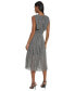 Фото #2 товара Women's Printed Pleat-Skirt Chiffon Midi Dress