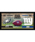 Фото #1 товара Philadelphia Eagles vs. New York Giants Framed 10" x 20" House Divided Football Collage