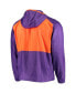 Фото #2 товара Men's Purple, Orange Clemson Tigers Flash Forward Hoodie Full-Zip Lightweight Windbreaker