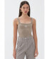 ფოტო #1 პროდუქტის Women's Ribbed Wide Strap Top