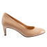 Фото #1 товара Trotters Babette T2001-130 Womens Beige Wide Leather Pumps Heels Shoes 9.5