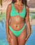 Moda Minx X Sophie Piper scrunch knot bikini top in emerald