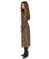 Фото #3 товара Women's Kate Animal-Print Button-Down Belted Midi Dress, Regular & Petite