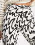 Monki – Hose mit hohem Bund und Wellen-Print, Kombiteil