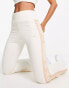 Adidas Originals 'ski chic' flared rib leggings in oatmeal Белый, 42 - фото #3