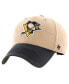 Фото #3 товара Men's Khaki, Black Distressed Pittsburgh Penguins Dusted Sedgwick MVP Adjustable Hat