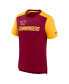 ფოტო #3 პროდუქტის Men's Heathered Burgundy, Heathered Gold Washington Commanders Color Block Team Name T-shirt