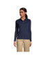 ფოტო #2 პროდუქტის Women's School Uniform Long Sleeve Feminine Fit Interlock Polo Shirt
