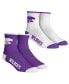 Фото #1 товара Youth Boys and Girls Socks Kansas State Wildcats Core Team 2-Pack Quarter Length Sock Set