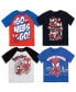 ფოტო #1 პროდუქტის Boys Spidey and His Amazing Friends Spider-Man Miles Morales Ghost-Spider 4 Pack T-Shirts