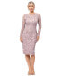 Фото #1 товара Petite Embellished Lace Sheath Dress