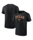 Фото #1 товара Men's Black Texas Longhorns Campus T-shirt