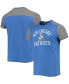 Фото #1 товара Men's Royal, Heathered Gray New England Patriots Gridiron Classics Field Goal Slub T-shirt