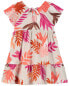 Фото #5 товара Платье для малышей Carter's Toddler Tropical Crinkle Jersey - Тропическое платье из креп-джерси