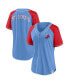 Фото #2 товара Women's Light Blue St. Louis Cardinals Bunt Raglan V-Neck T-shirt