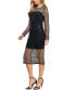 Women's Sequined Crochet Midi Bodycon Dress