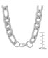 ფოტო #2 პროდუქტის Men's Stainless Steel Accented 10mm Figaro Chain Link 24" Necklaces