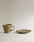 Фото #7 товара Glazed stoneware espresso cup and saucer