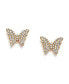 ფოტო #1 პროდუქტის Faux Stone Pave Butterfly Stud Earrings